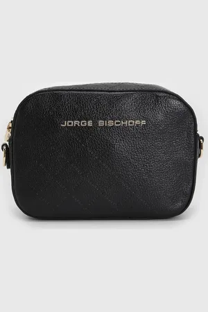 Jorge bischoff Bolsa Tiracolo Monograma Alça Ajustável Preta