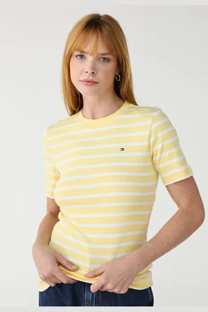Tommy Hilfiger Camiseta Slim Logo Amarela
