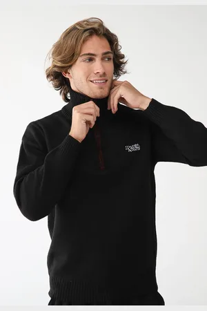 Red Nose Casaco Tricot Reto Texturizado Preto