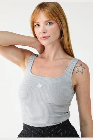 Colcci Regata Canelada Ajustada Logo