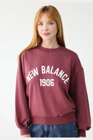 New Balance Blusa de Moletom Flanelada Fechada Logo