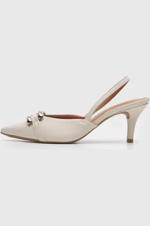 VIZZANO Scarpin Slingback Fivela Off-White