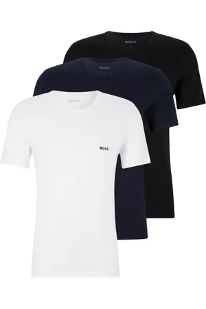 HUGO BOSS Conjunto 3 Camisetas Em Algodão Com Logo Bordado