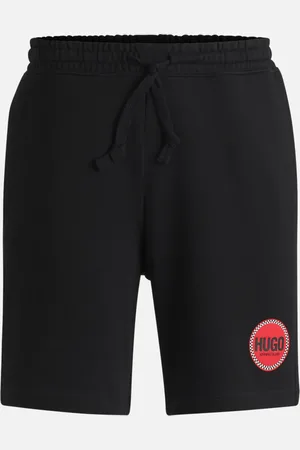 HUGO BOSS Bermuda Moletom Regular Decrio Preta