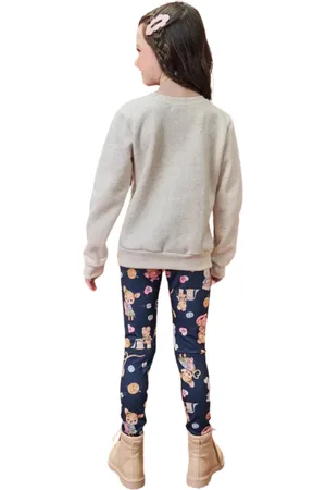 Kukiê Infantil - Conjunto de Blusão em Moletom Legging 79677
