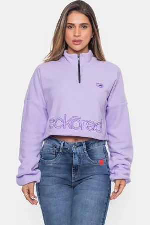 Ecko Moletom Cropped Feminino Tant Lilás