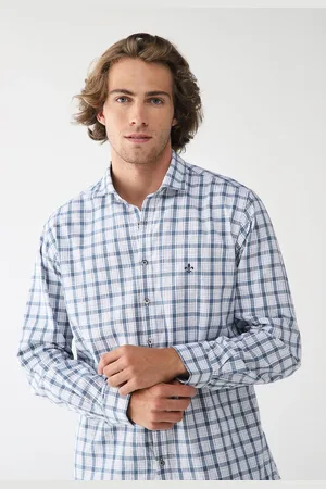 Dudalina Camisa Reta Xadrez