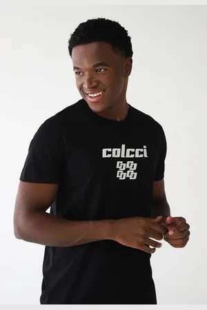 Colcci Camiseta Reta Logo Preta