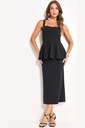 QUINTESS Vestido Feminino Em Malha Crepe