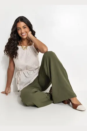 QUINTESS Blusa Feminina Listrado Devorê Em Voil Devorê