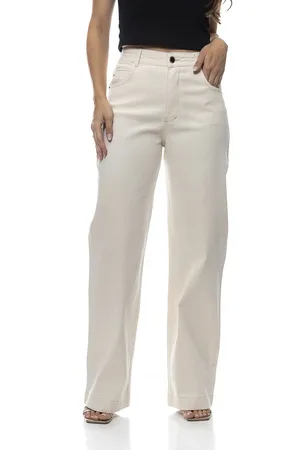 Crocker Calça Feminina Sarja Wide Leg - 50613