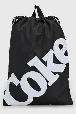 Coca-Cola Bolsa Saco Logo Estampado Preta