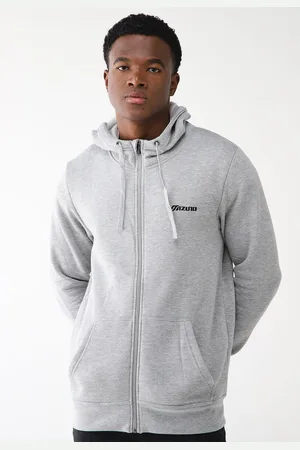 Mizuno Blusa de Moletom Flanelada Aberta Com Capuz Zipper Mzn