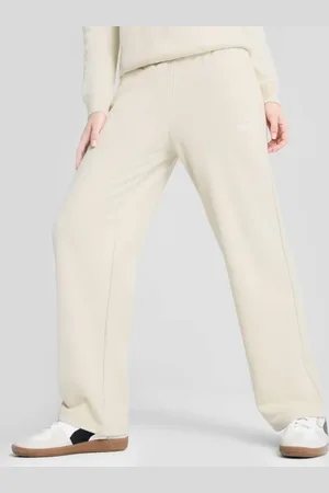 PUMA Calça ESS NO. 1 Straight Feminina Off White