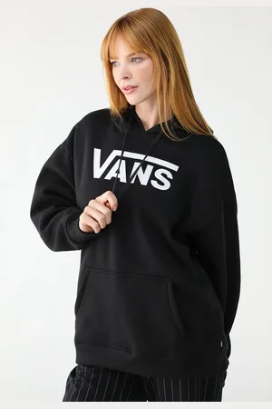 Vans Blusa de Moletom Fechada Hoodie Com Capuz Preta