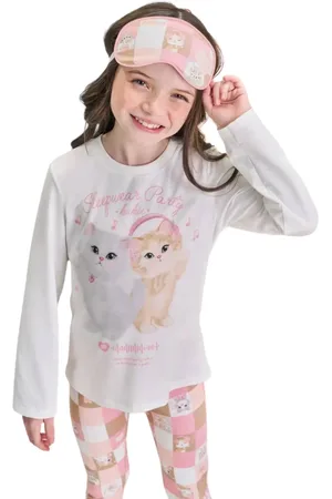 Kukiê Pijama com Blusa e Calça Legging em Malha 79212 Colorido