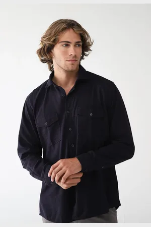 Dudalina Camisa Reta Pockets Azul-Marinho