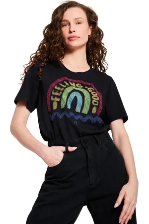 Reversa Camiseta Malha Feeling Arco Iris