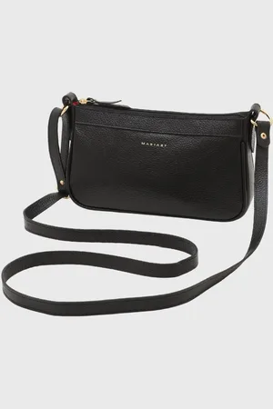 Mariart Bolsa Transversal de Couro Maragogi Preta