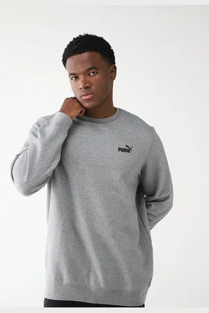 PUMA Blusa de Moletom Flanelada Fechada Small Logo Crew