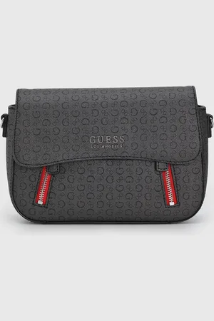 Guess Bolsa Tiracolo Monograma Alça Dupla Grafite