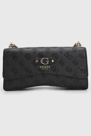 Guess Bolsa Tiracolo Alça Corrente Preta