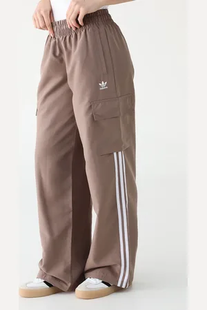 adidas Calça Wide Leg Cargo Adicolor 3 Stripes