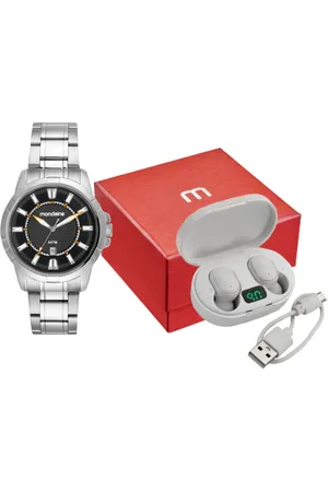 Mondaine Kit Relógio Masculino Clássico Com Fone Bluetooth