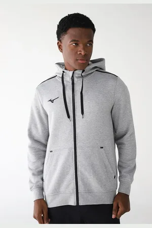 Mizuno Blusa de Moletom Flanelada Aberta Com Capuz Zipper