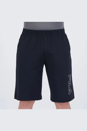 Fila Bermuda Practical Logo Preta e Branca