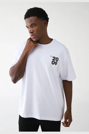 John John Camiseta Reta Estampada Branca