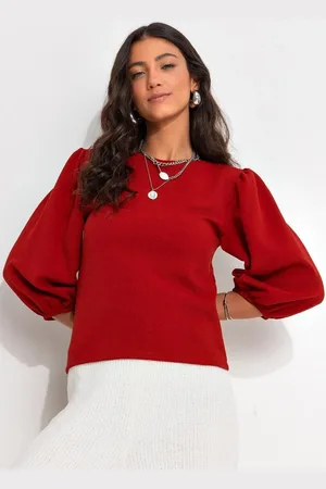 QUINTESS Blusa Feminina Terracota Em Malha Crepe
