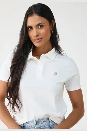 John John Camisa Polo Slim Logo Off-White