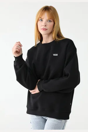 Vans Blusa de Moletom Flanelada Fechada Flying Crew Preta