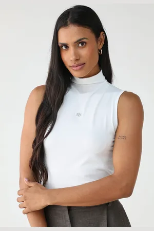 Colcci Blusa Ajustada Logo Branca