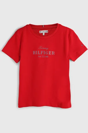 Tommy Hilfiger Infantil - Camiseta Manga Curta Tommy Hilfiger Logo Vermelha