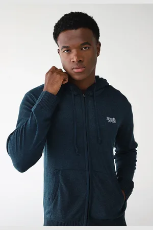 Red Nose Cardigan Tricot Com Capuz Azul-Marinho