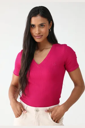 LANCA PERFUME Blusa Canelada Ajustada Logo