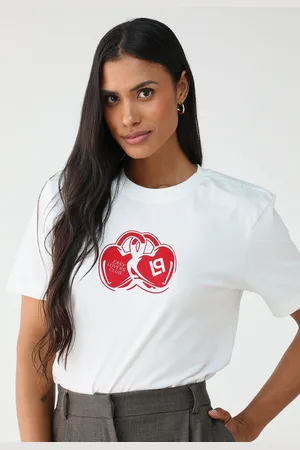 LANCA PERFUME Camiseta Reta Estampada Off-White