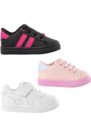 Funfy Infantil - Combo 3 Pares Tenis Casual Menina Leve