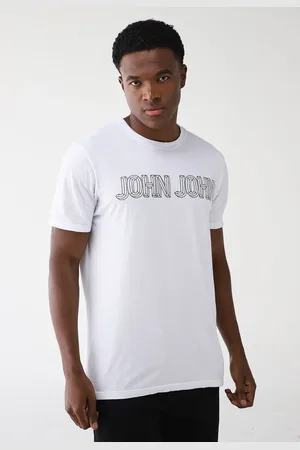 John John Camiseta Reta Estampada Branca