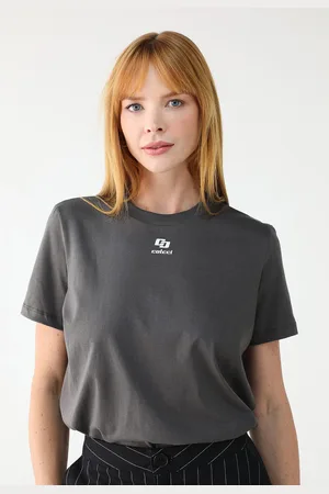 Colcci Camiseta Reta Logo Grafite