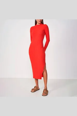 Colcci Vestido Super Mid Canelada Cut In25 Feminino
