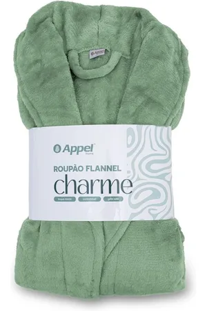 Appel Roupao Adulto Microfibra Flannel Ervas