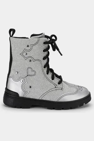Calçados Bibi Infantil - Bota Bibi Urban Coturno Prata 28
