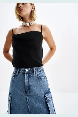 LEZ A LEZ Blusa Tecido Lyocel com Decote Degagê