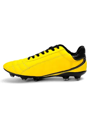 Dhl Calçados Chuteira League com Cravo para Campo Masculina Amarela