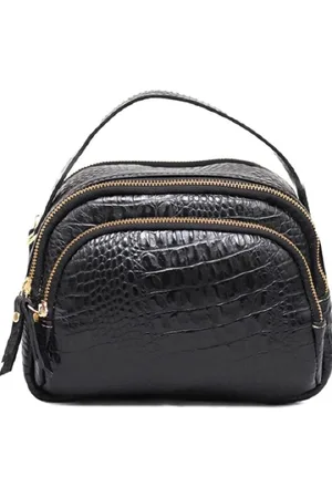 SN Couros Bolsa Rio Preta Croco