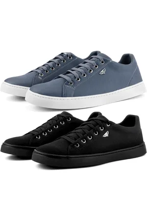 Dhl Calçados Kit 2 Pares de Sapatênis Masculino Dhl Moderno Casual Tenis Confortável Dia a Dia e Preto