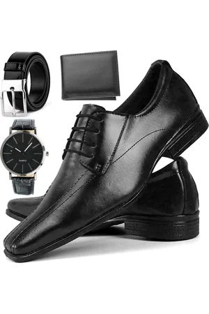 Dhl Calçados Sapato Oxford Clássico Masculino + Relógio + Cinto + Carteira